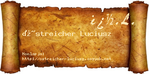 Östreicher Luciusz névjegykártya